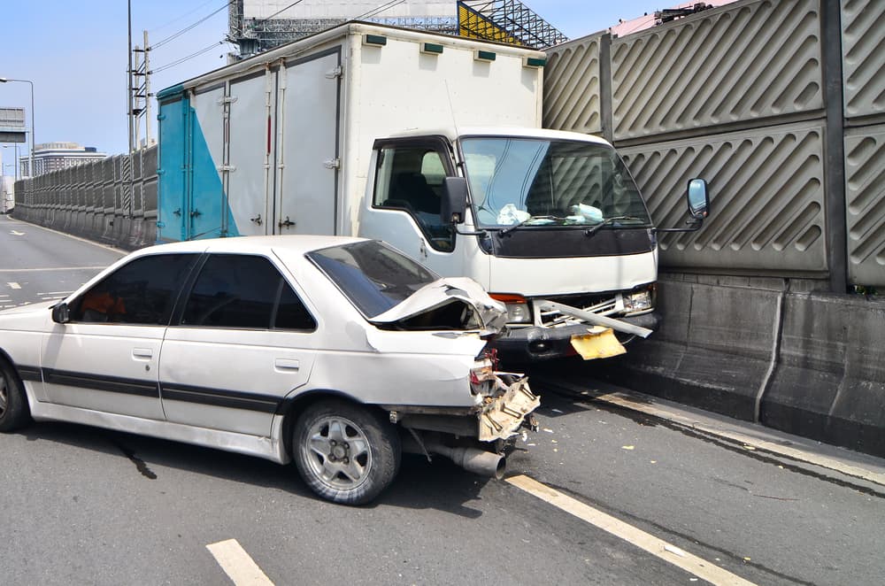 Collision Between Truck and Car